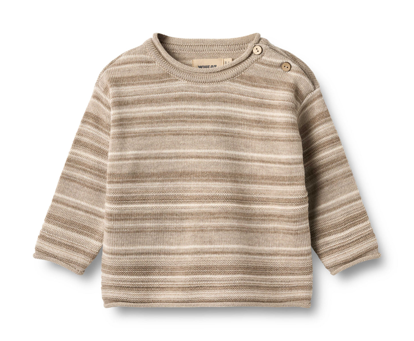 WHEAT TAN STRIPE KNIT SWEATER