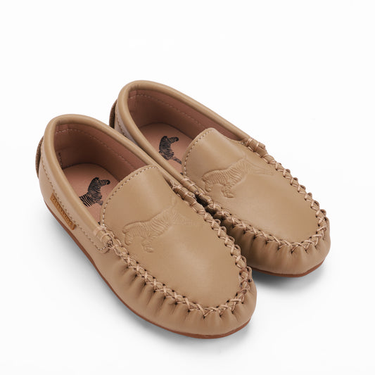 ZEEBRA TAUPE EMBOSSED LOAFER