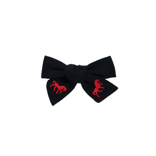 LE ENFANT NAVY HORSE EMBROIDERED CLIPS [FINAL SALE]