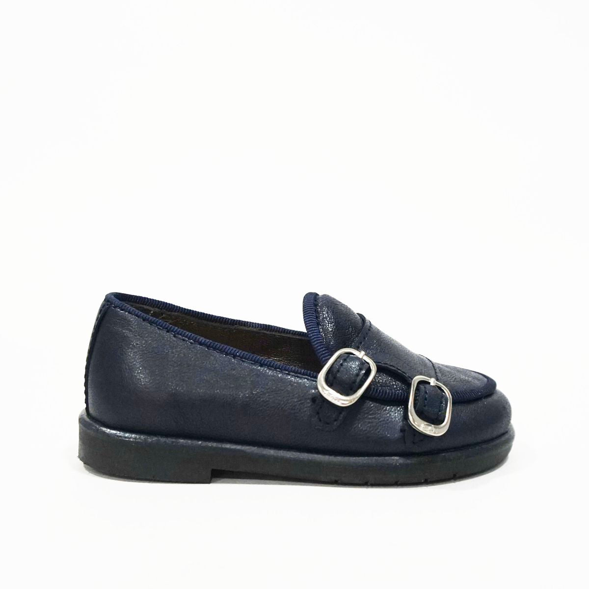 PAPANATAS NAVY BUCKLE LOAFERS [Final Sale]