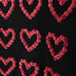 HELLO YELLOW BLACK POM POM HEART SWEATSHIRT