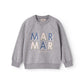MARMAR COPENHAGEN GREY/BLUE LOGO SWEATSHIRT