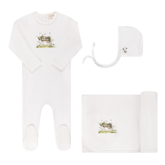 ELY'S & CO IVORY GIRLS CRADLE SET