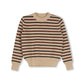 HARPER JAMES OATMEAL STRIPE WAFFLE KNIT SWEATER
