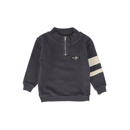 PLAY NAVY LOGO HALF ZIP SWEATSHIRT