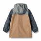 WHEAT BROWN COLOR BLOCK RAIN JACKET