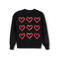 HELLO YELLOW BLACK POM POM HEART SWEATSHIRT