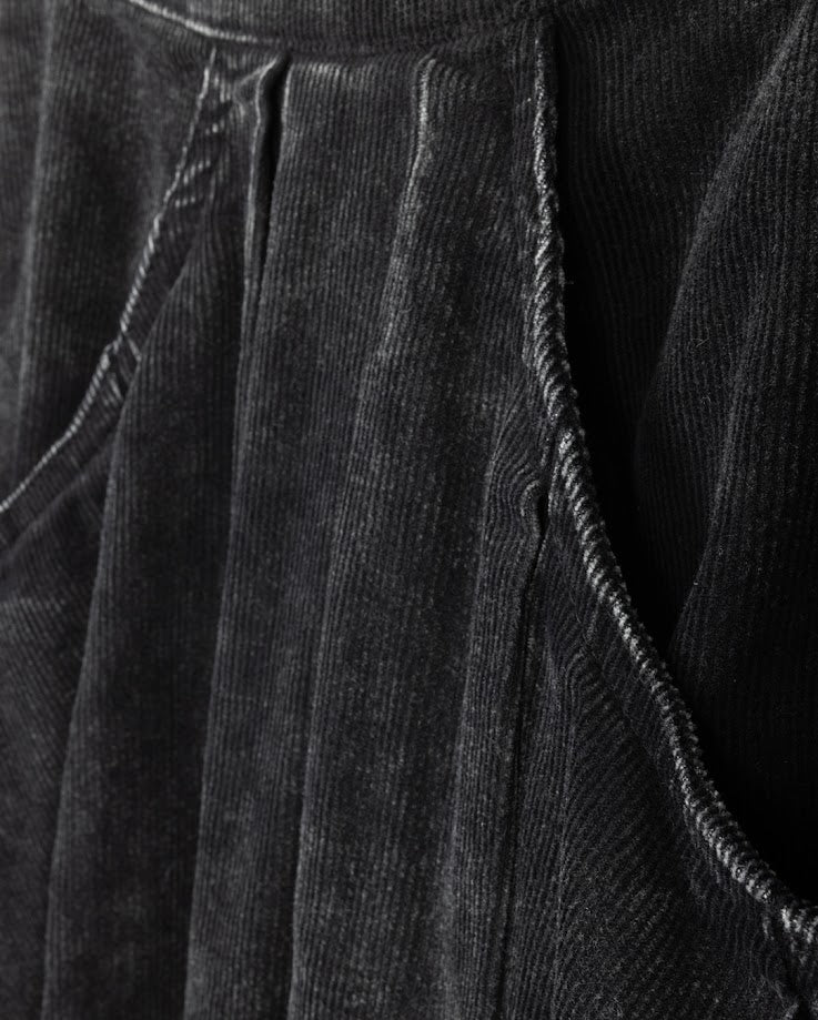 PHIL AND PHOEBE BLACK CORDUROY POCKET SKIRT