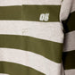DUKE AND PORT OLIVE GREEN WIDE STRIPE POLO