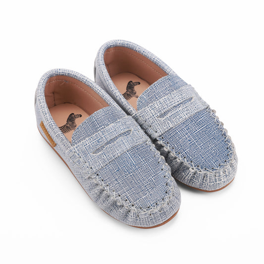 ZEEBRA DENIM TEXTURED PENNY LOAFER