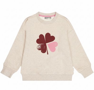 TUMBLE N DRY ECRU CLOVER PATCH SWEATSHIRT
