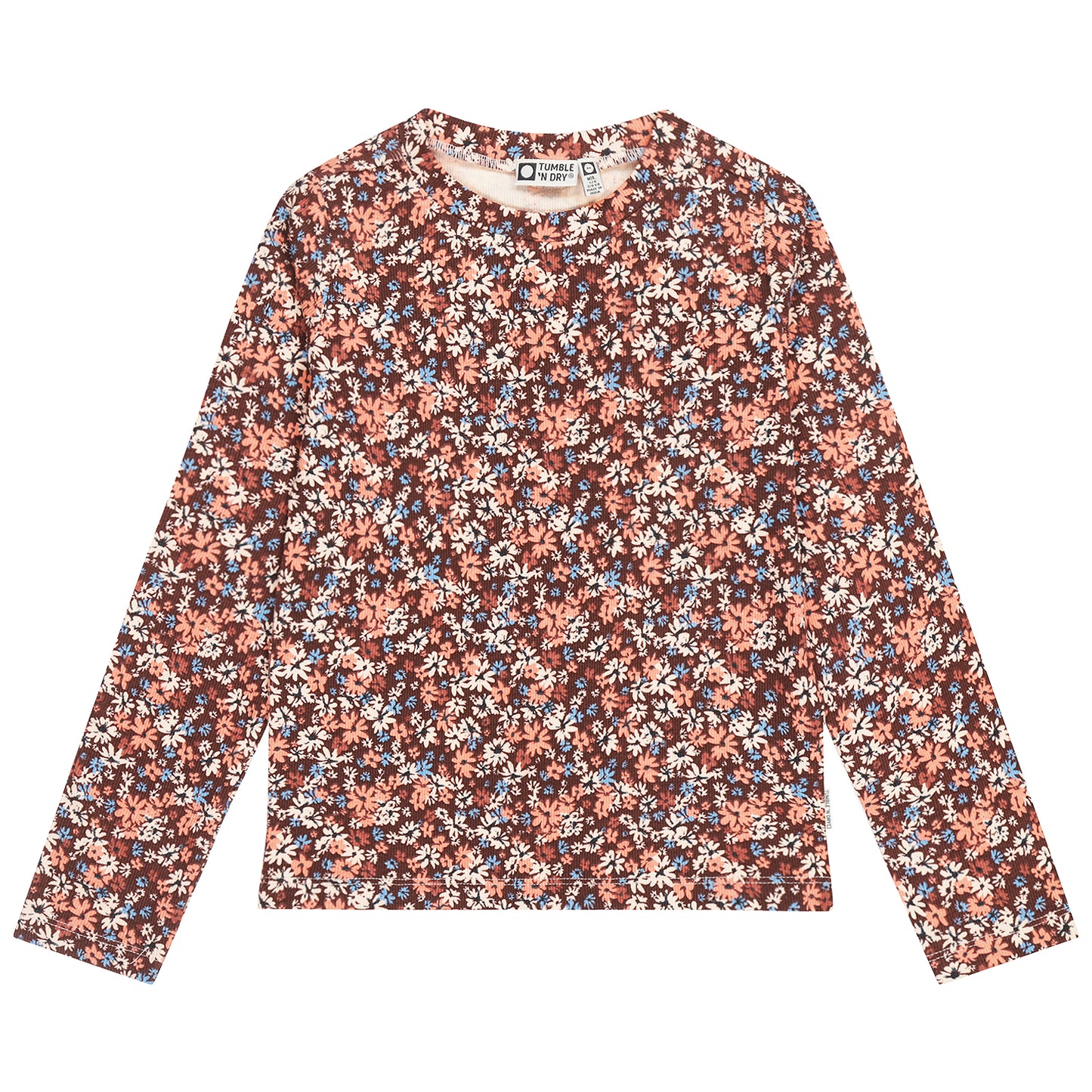 TUMBLE N DRY BURGUNDY FLORAL T-SHIRT