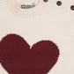 TUMBLE N DRY WHITE HEART PRINT KNIT SWEATER VEST