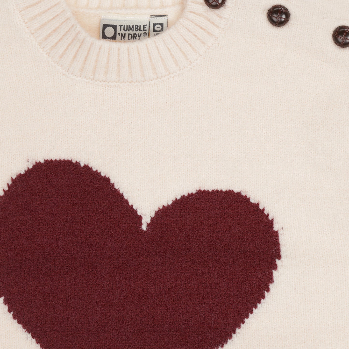 TUMBLE N DRY WHITE HEART PRINT KNIT SWEATER VEST