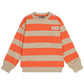 TUMBLE N DRY BEIGE/ORANGE STRIPE SWEATSHIRT