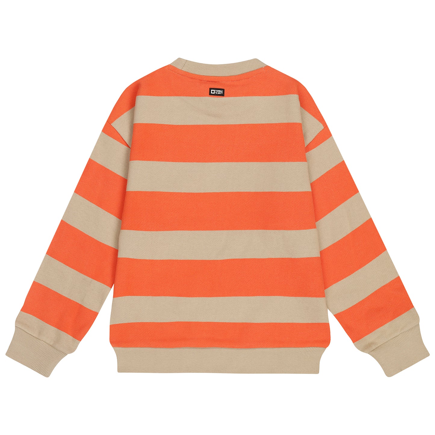 TUMBLE N DRY BEIGE/ORANGE STRIPE SWEATSHIRT