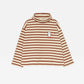 WEEKEND HOUSE BROWN IVORY STRIPED DOG PATCH TURTLENECK