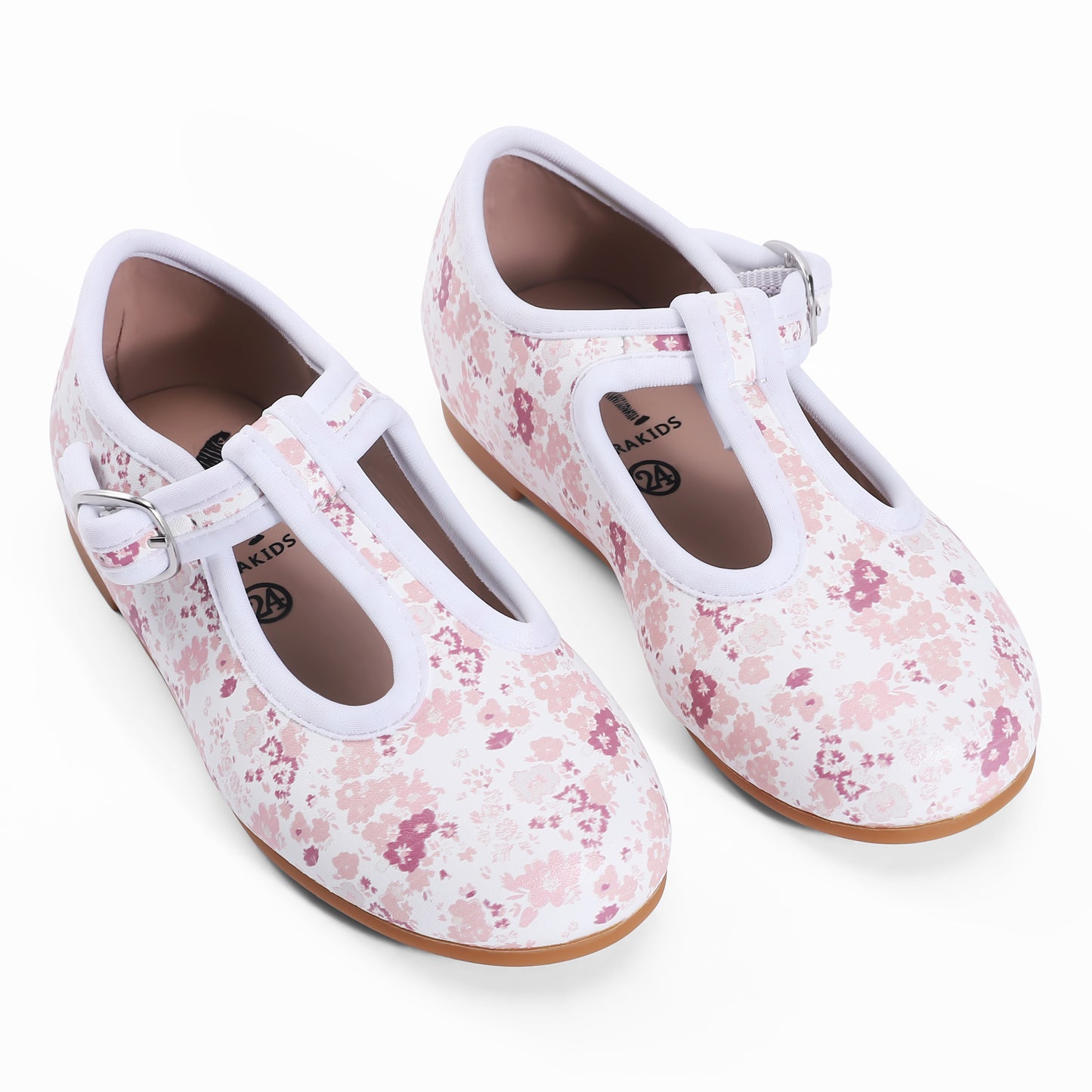 ZEEBRA PINK FLORAL T-STRAP SHOE