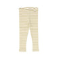 PETIT PIAO GREEN AND OFF WHITE STRIPED LEGGING