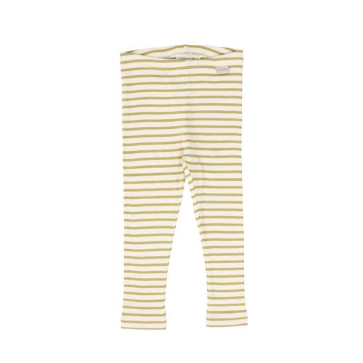 PETIT PIAO GREEN AND OFF WHITE STRIPED LEGGING [Final Sale]