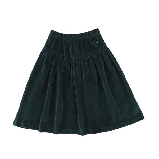 LETTER TO THE WORLD FOREST GREEN VELOUR SKIRT [Final Sale]