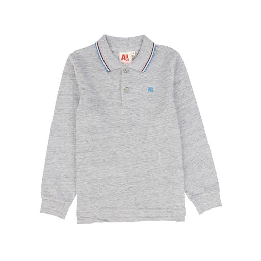 AO76 HEATHER GREY TRIM COLLAR POLO [Final Sale]