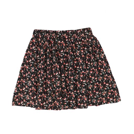 HELLO YELLOW PINK FLORAL FLARE SKIRT