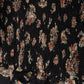MINIMAL BLACK FLORAL PRINT SMOCKED DRESS