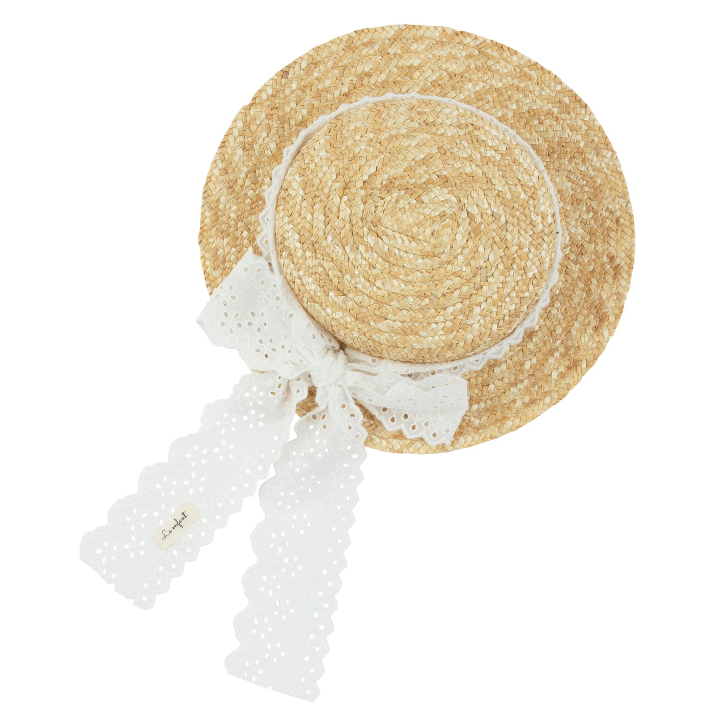 LE ENFANT BAMBOO EYELET BOW GARDEN HAT [FINAL SALE]