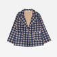 WEEKEND HOUSE BLUE BIEGE CHECKERED CORDUROY BLAZER [Final Sale]