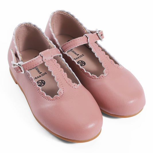 ZEEBRA ROSE MINI SCALLOP T-STRAP SHOE