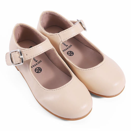 ZEEBRA BEIGE BUCKLE MARY JANE