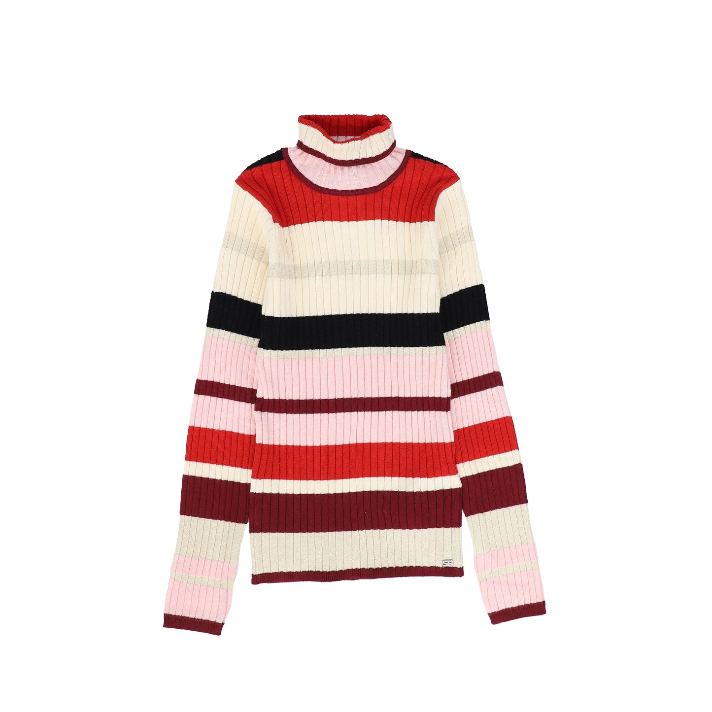 SONIA RYKIEL MULTI COLOR STRIPED TURTLENECK SWEATER