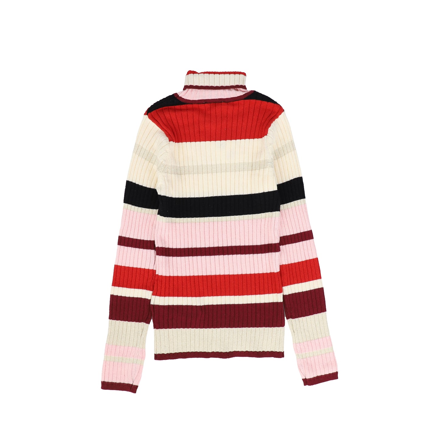 SONIA RYKIEL MULTI COLOR STRIPED TURTLENECK SWEATER