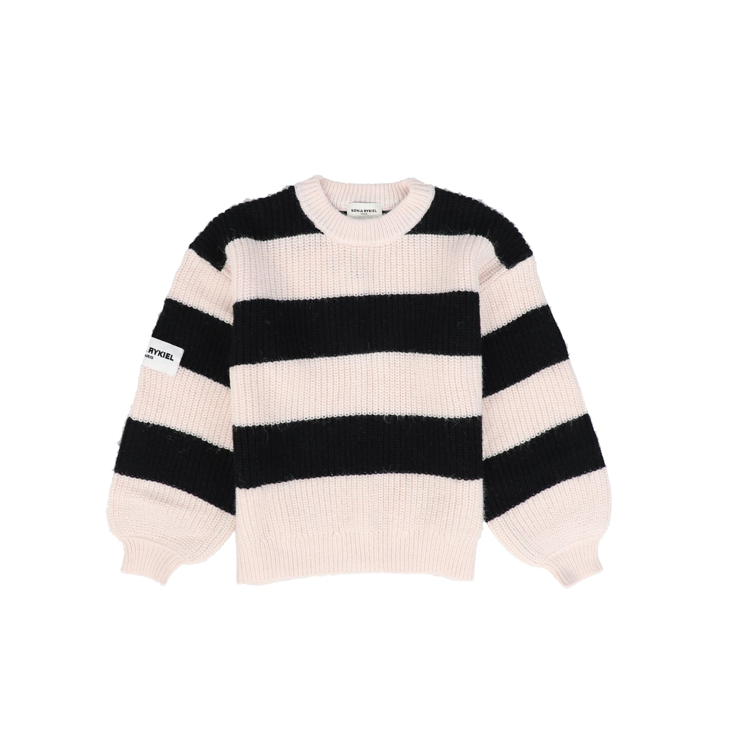 SONIA RYKIEL BLACK/PINK WIDE STRIPE SWEATER [FINAL SALE]