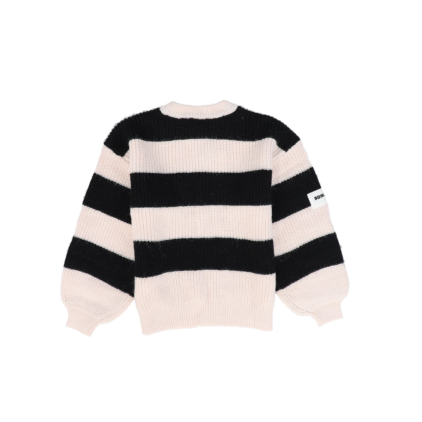 SONIA RYKIEL BLACK/PINK WIDE STRIPE SWEATER [FINAL SALE]