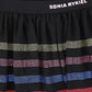 SONIA RYKIEL BLACK COLORED STRIPED SKIRT