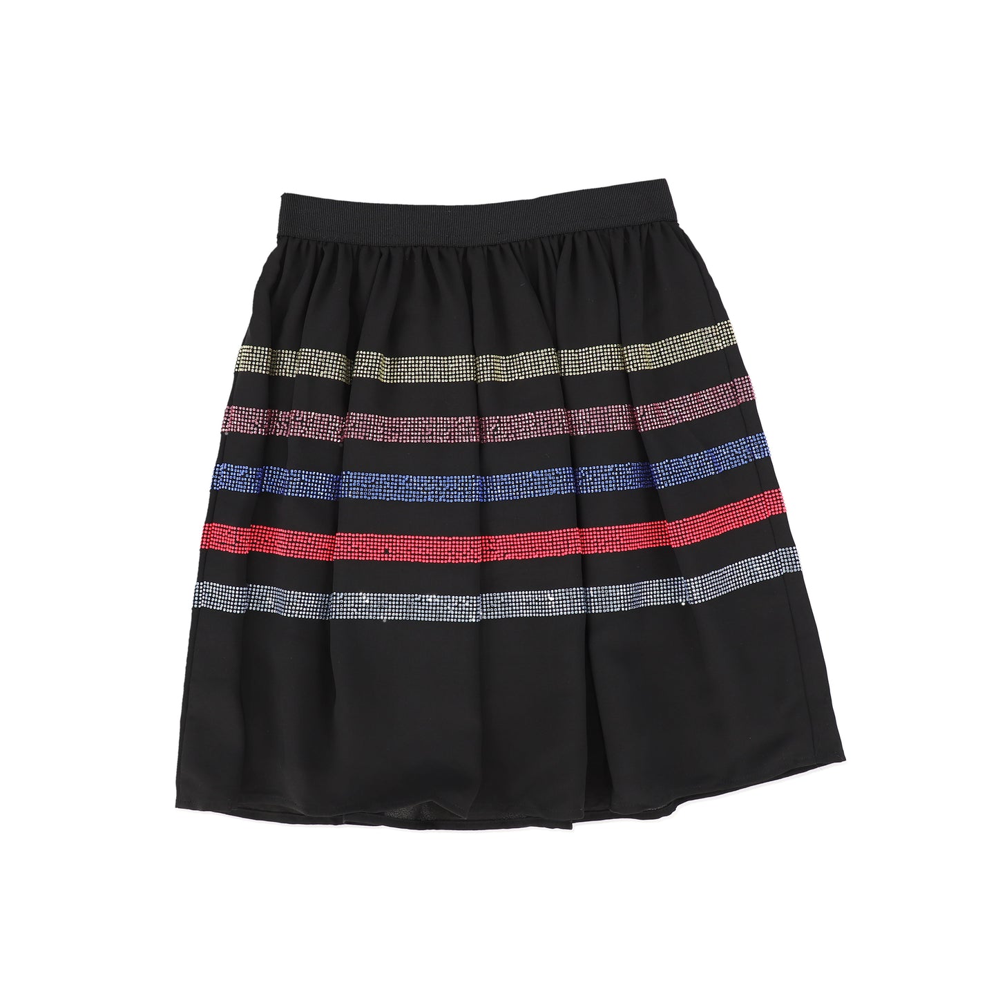 SONIA RYKIEL BLACK COLORED STRIPED SKIRT