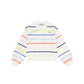 SONIA RYKIEL IVORY/MULTI STRIPED CARDIGAN