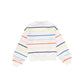 SONIA RYKIEL IVORY/MULTI STRIPED CARDIGAN