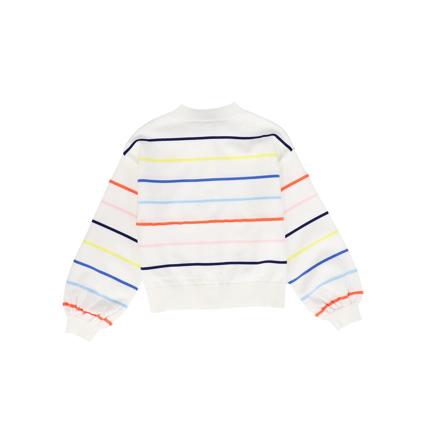 SONIA RYKIEL IVORY/MULTI STRIPED CARDIGAN