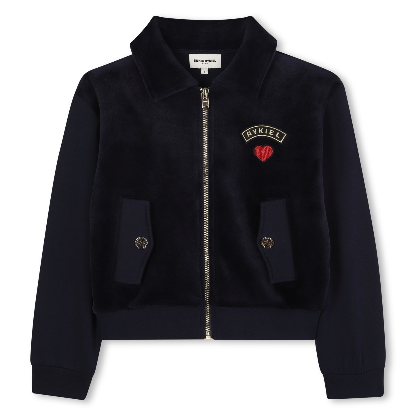 SONIA RYKIEL NAVY ZIPPER CARDIGAN