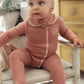 L'AMOUR LOU DARK ROSE  GRANDPA STYLE FOOTIE