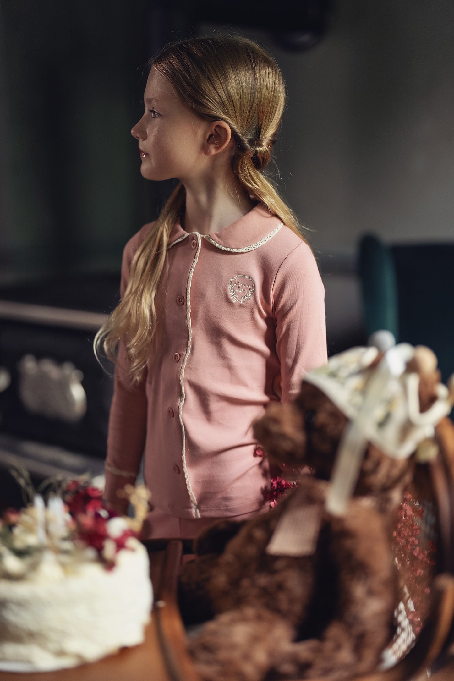 L'AMOUR LOU DARK ROSE GRANDPA EMBLEM PAJAMAS