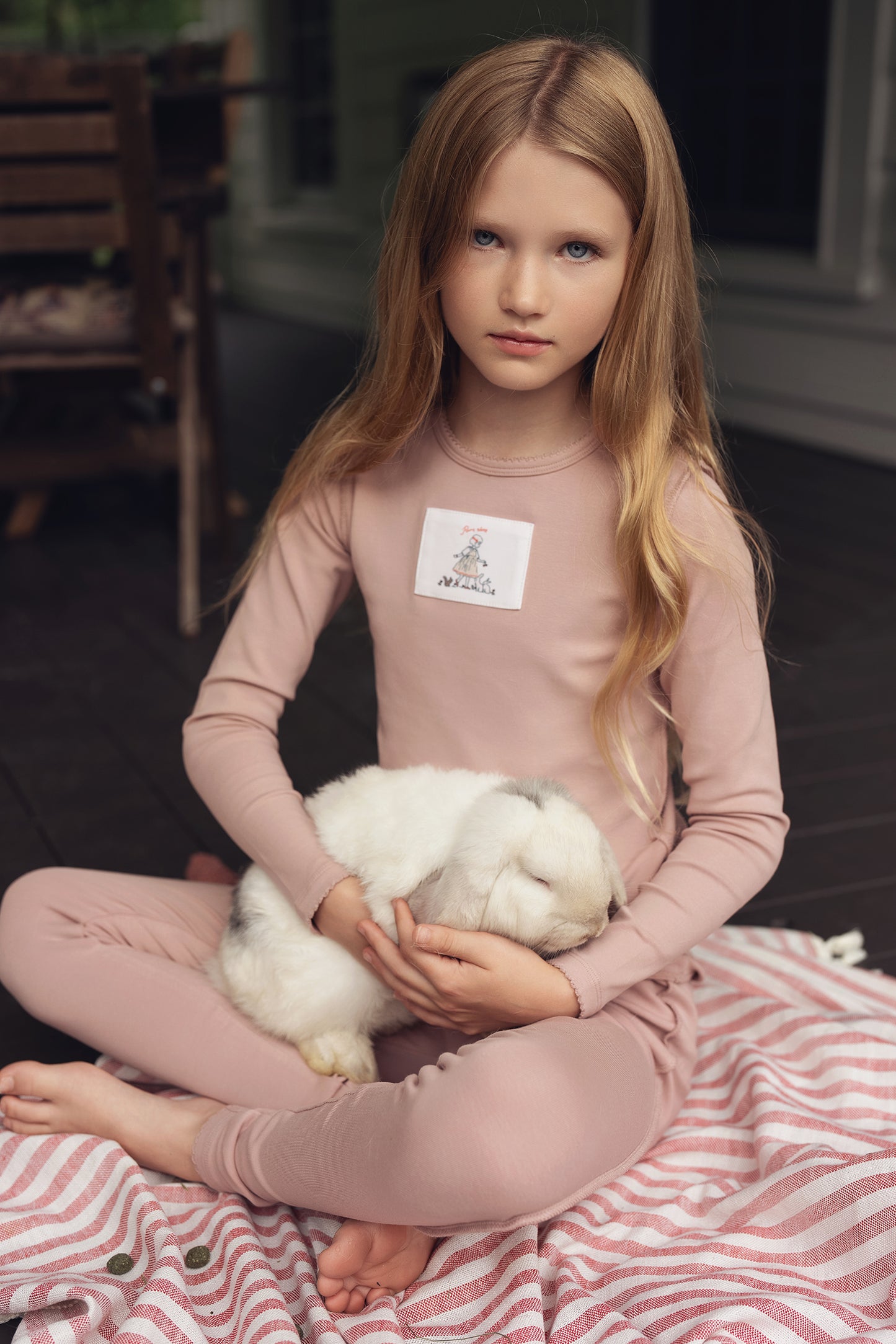 L'AMOUR LOU DUSTY ROSE SWEET PATCH PAJAMA