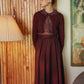 VARSITY 2.0 BURGUNDY PLEAT FRONT SKIRT