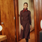 VARSITY 2.0 BURGUNDY SWEATSHIRT DRESS