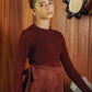 VARSITY 2.0 BURGUNDY KNIT TURTLENECK