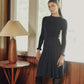 VARSITY 2.0 NAVY SUEDE WRAP SKIRT