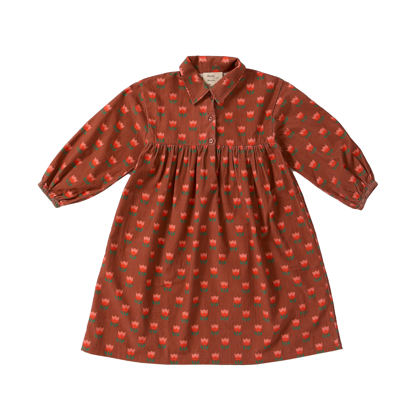 WANDER & WONDER ORANGE FLORAL DRESS